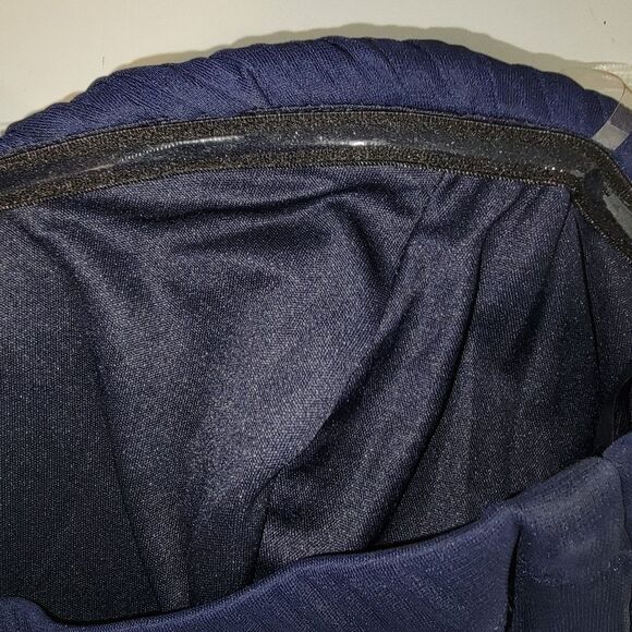 My Michelle Navy Blue Strapless beaded Embellished Gown size 16W - Picture 7 of 10